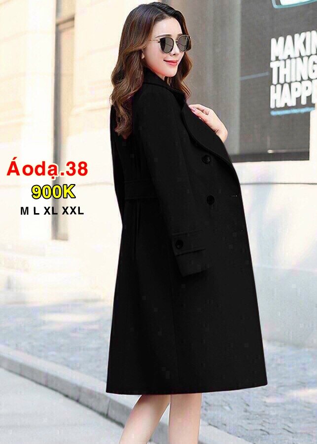 AÓ KHOÁC DẠ LỆCH NÚT CỔ VEST - AODA38